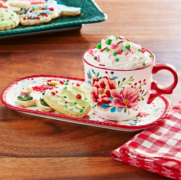 🎁 New Pioneer Woman Merry Meadow Cookie Tray and Mug Set - Picture 8 of 8